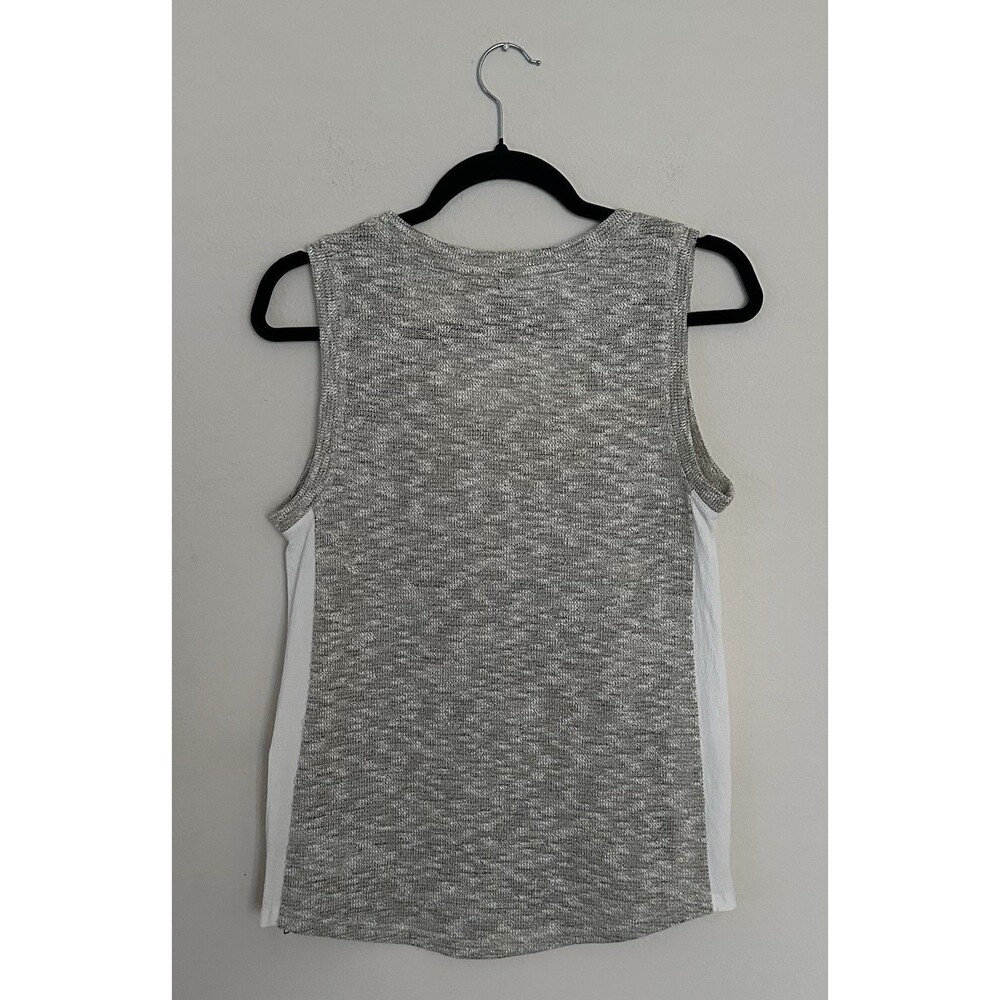KUT from the Kloth Women’s metallic knit top, heather gray and white, size Small - Picture 5 of 14